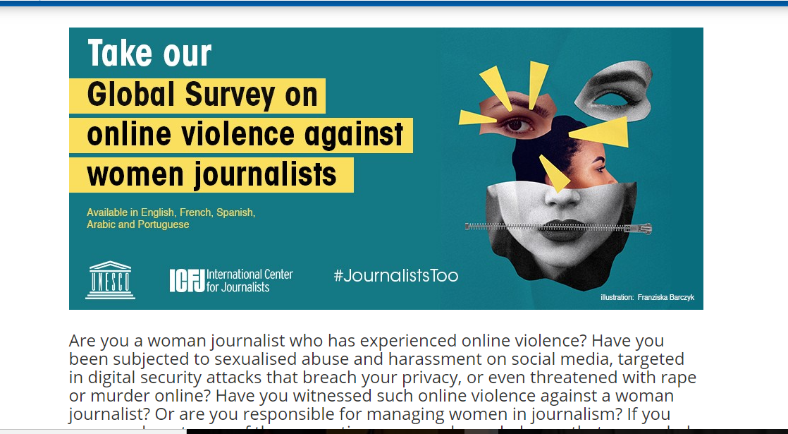 Photo of Take Global Survey: Online violence against women journalists and effective measures to combat the problem